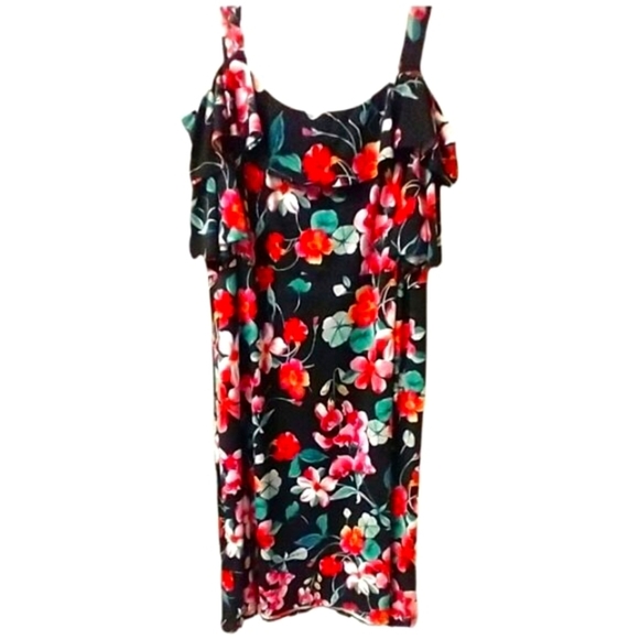 CATHERINE'S New Plus size cold shoulder floral midi dress - Picture 3 of 9